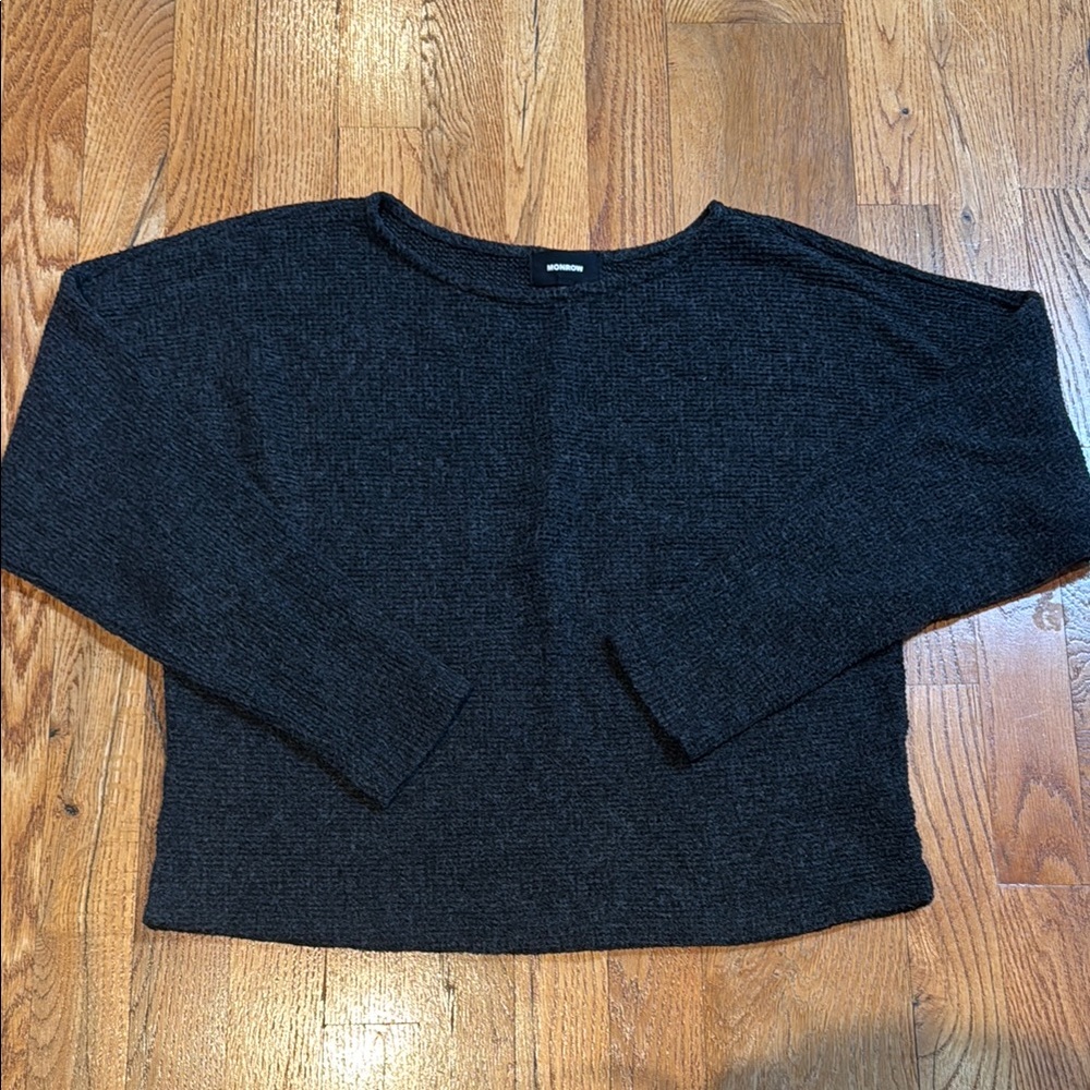 Monrow thermal black/grey sweater size XS